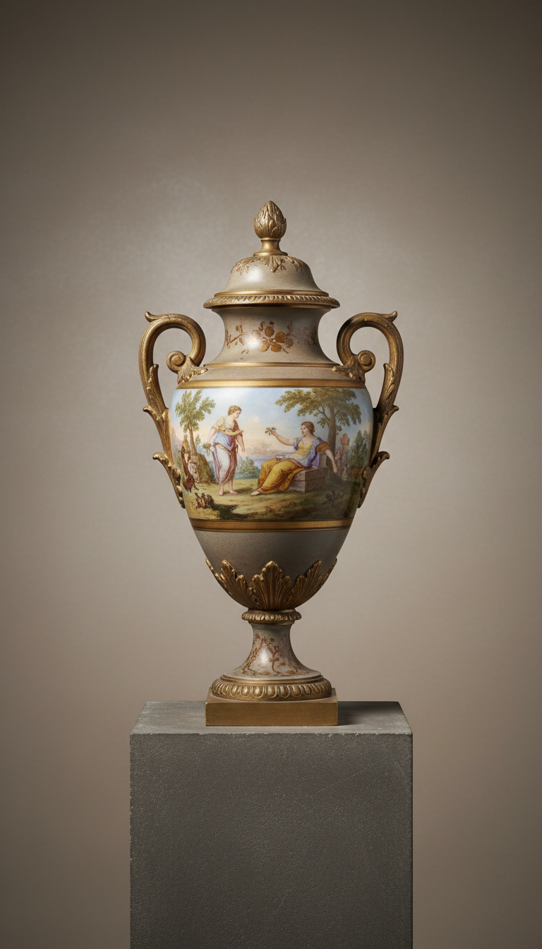 19th-century Sèvres porcelain urn