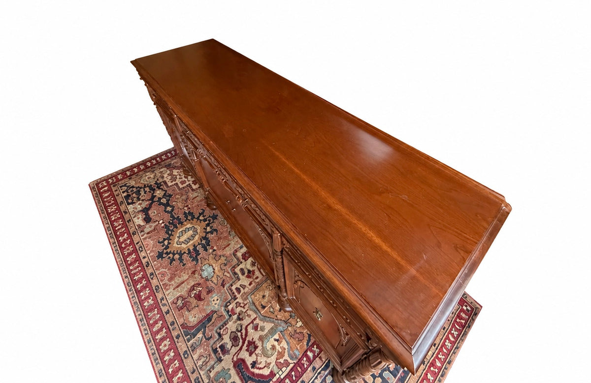 Early 20th Century Renaissance Revival Style Carved Walnut Sideboard