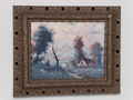 Late 19th to Early 20th Century Winter Landscape Oil Painting