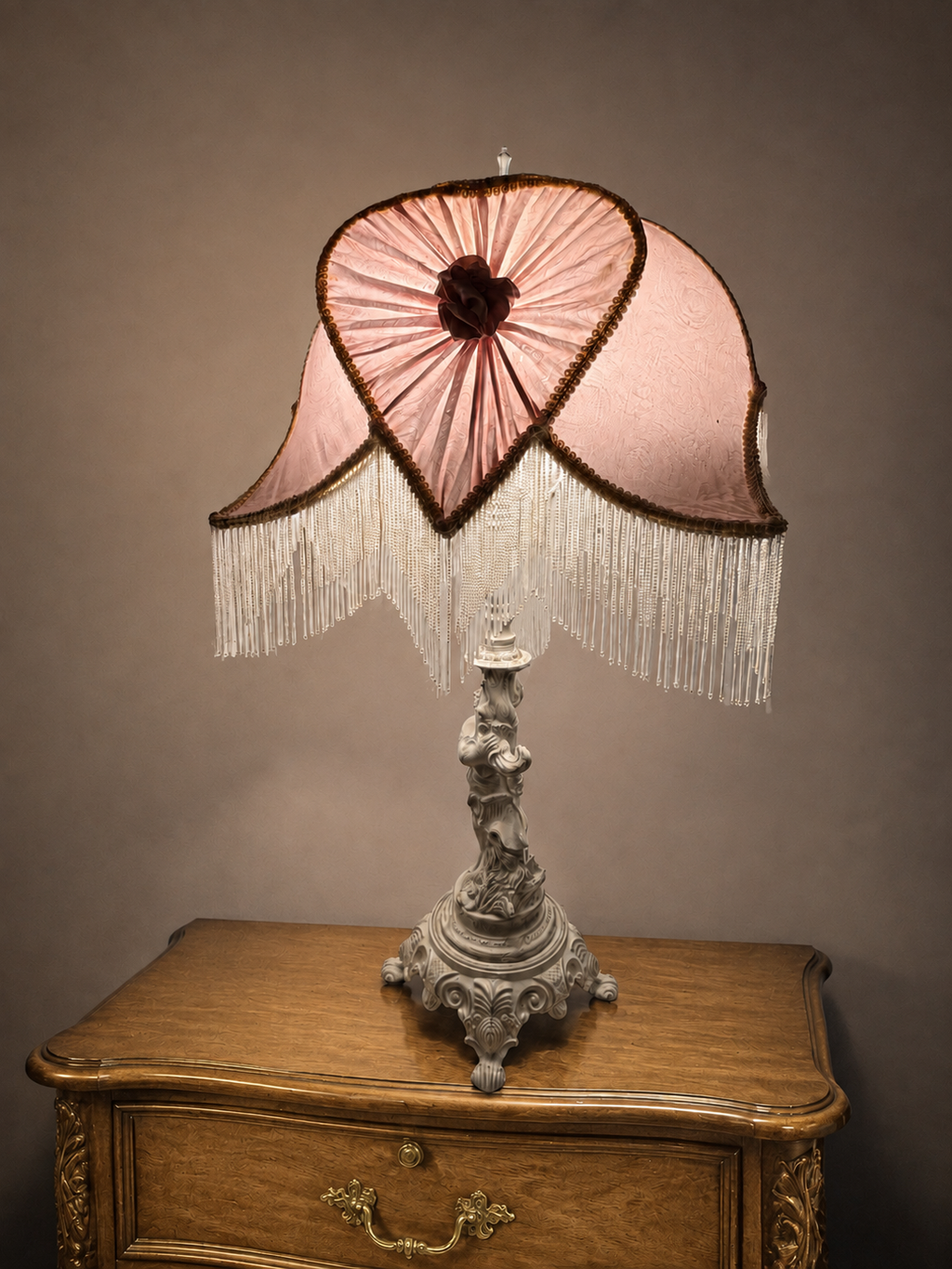 Vintage Hollywood Regency Style Cherub Table Lamp