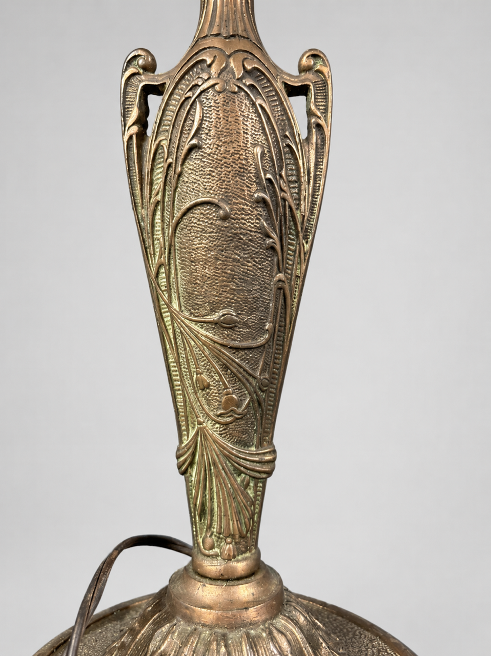 Antique Art Nouveau Cast Iron Table Lamp
