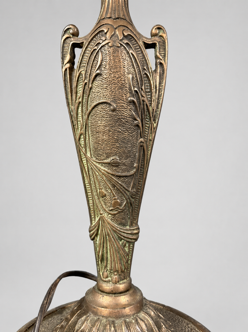 Antique Art Nouveau Cast Iron Table Lamp