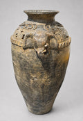 Terracotta Vase with Elephant Head Motifs