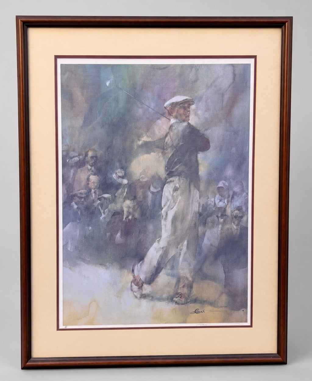 Watercolor Golfer Painting by Robert Crofut