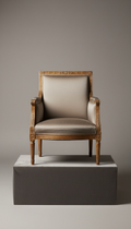 Louis XVI giltwood bergère chair